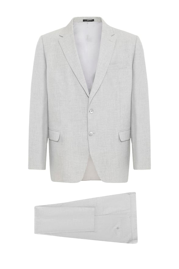 Gri Regular Desenli Mono Yaka 6 Drop Takım Elbise