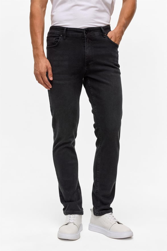 Gri Slim Denim Pantolon