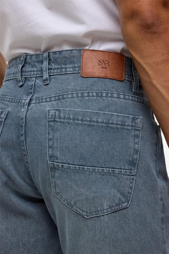 Gri Slim Denim Pantolon