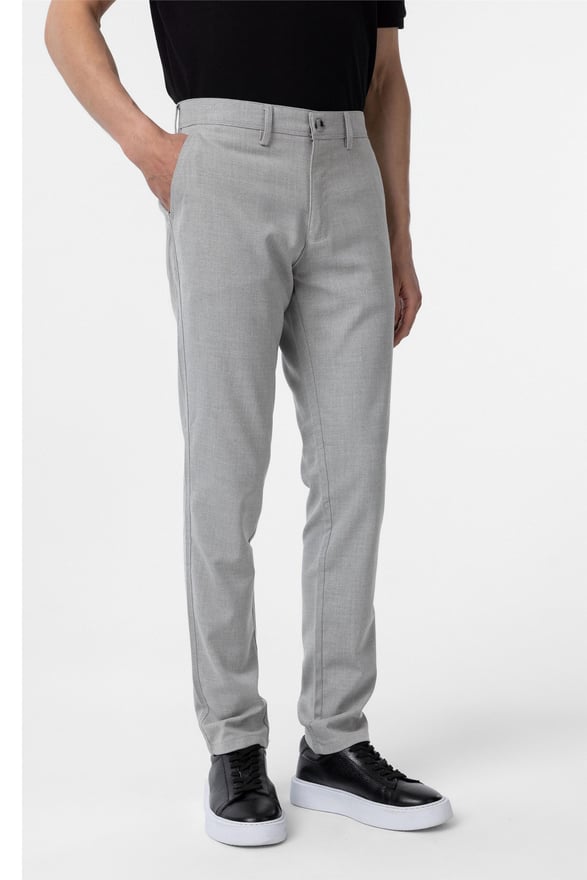 Gri Slim Desenli Pantolon