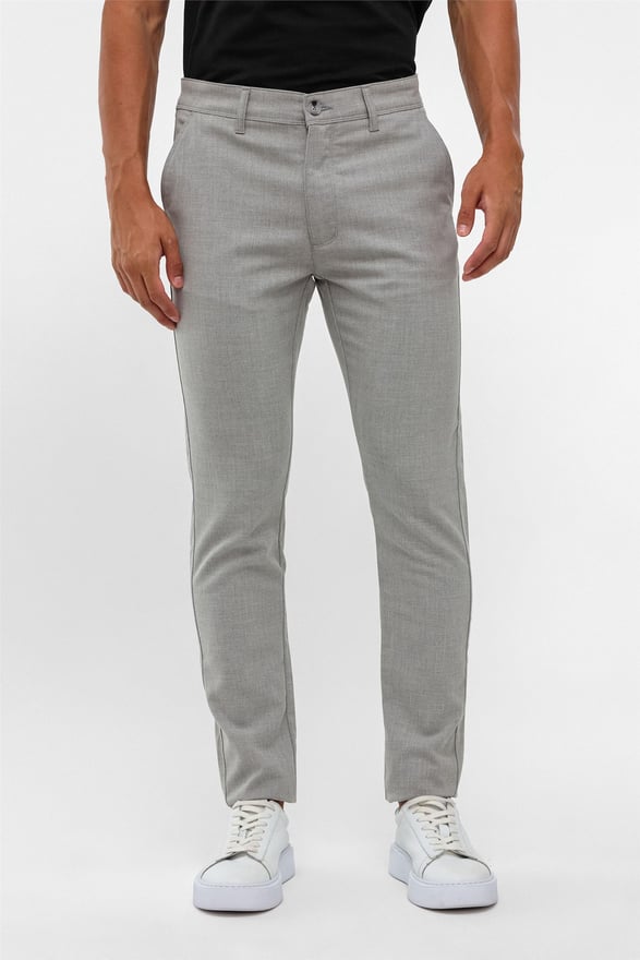 Gri Slim Desenli Pantolon