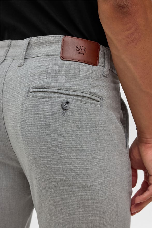 Gri Slim Desenli Pantolon