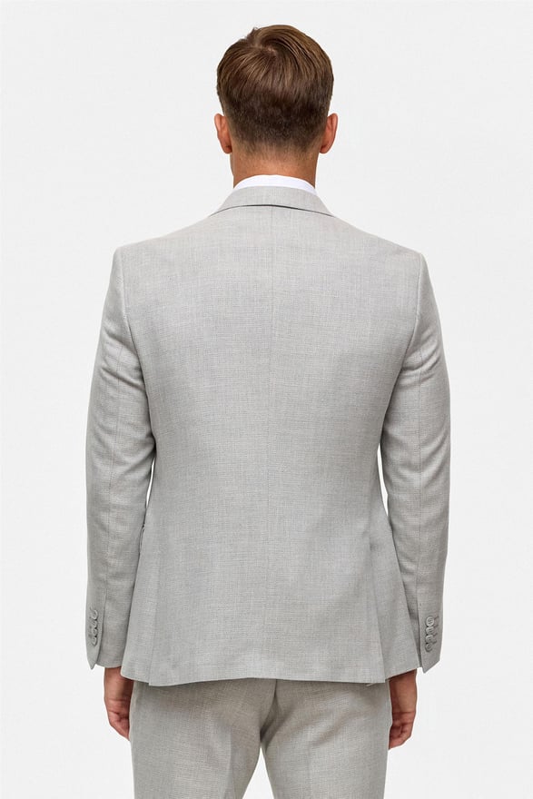 Gri Slim Desenli Sivri Yaka 6 Drop Yelekli Takım Elbise