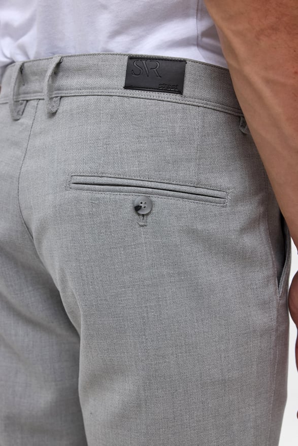 Gri Slim Fit Desenli Kumaş Pantolon