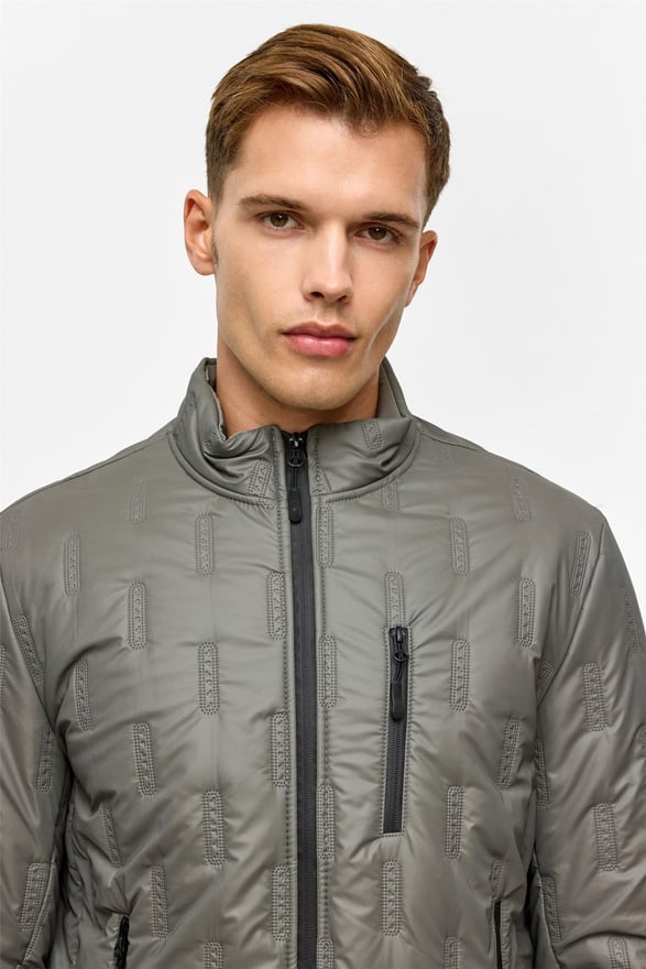 Gri Slim Kapitone Mont