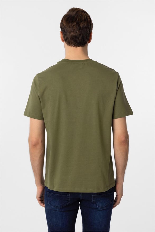 Haki Regular Düz O Yaka Tişört