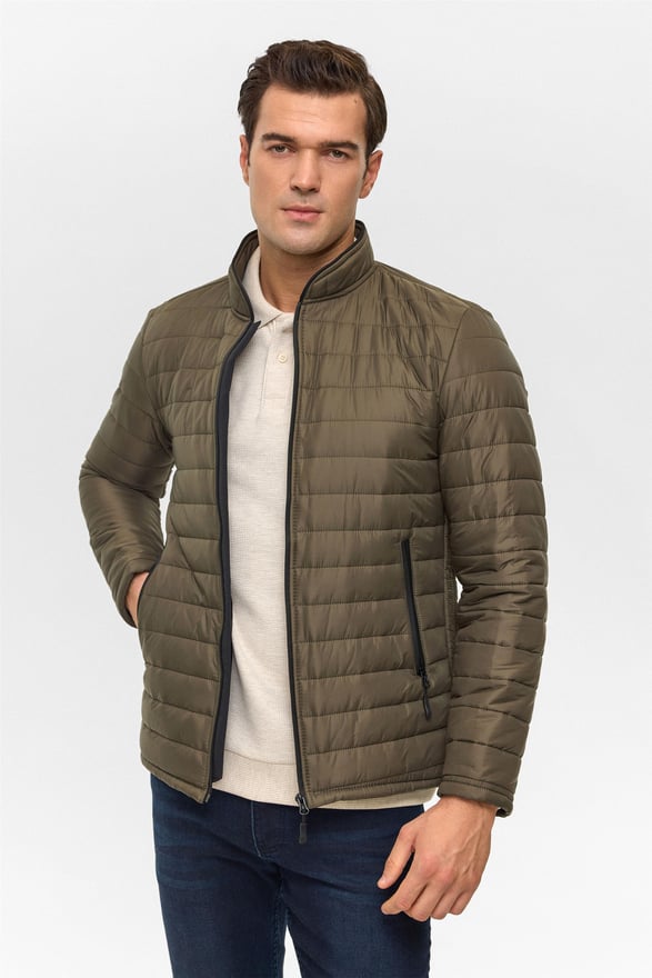 Haki Slim Kapitone Mont