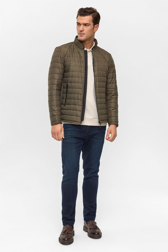 Haki Slim Kapitone Mont