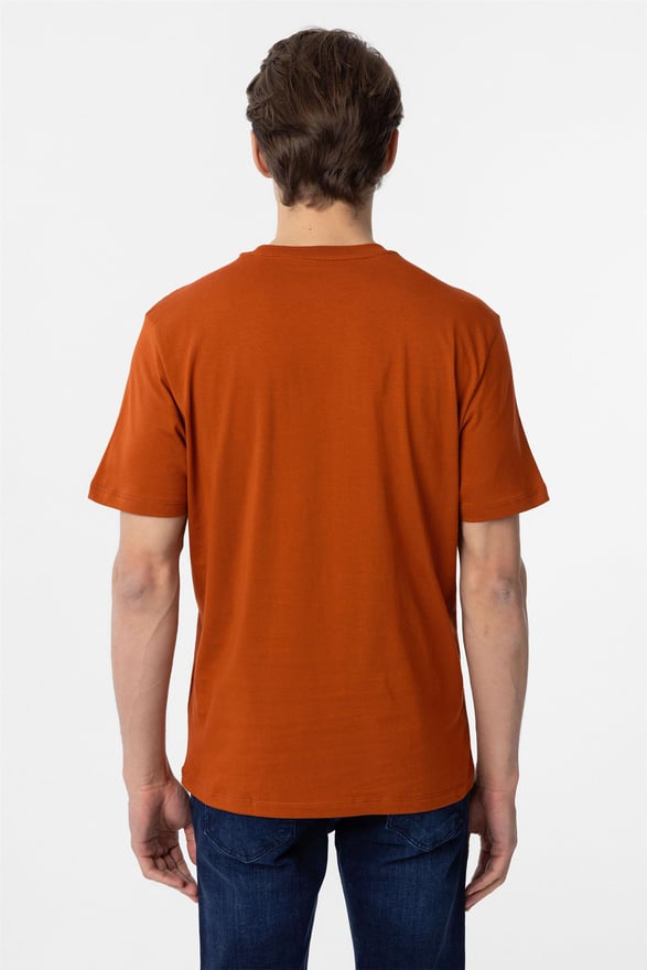 Kiremit Regular Düz O Yaka Tişört