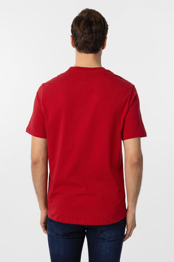 Kırmızı Regular Düz O Yaka Tişört
