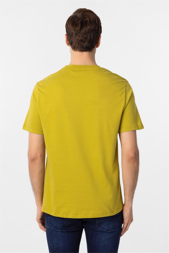 Koyu Haki Regular Düz O Yaka Tişört