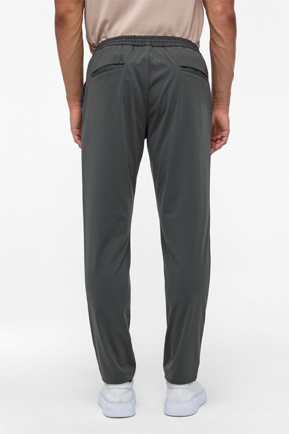 Koyu Haki Slim Armürlü Jogger Pantolon