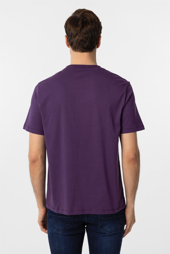 Koyu Lila Regular Düz O Yaka Tişört