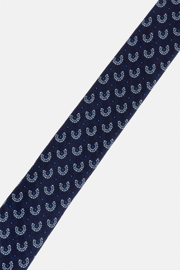 Lacivert Baskılı Kravat