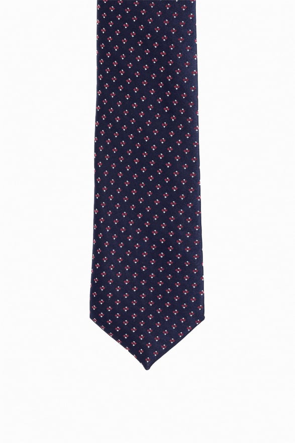Lacivert Baskılı Kravat