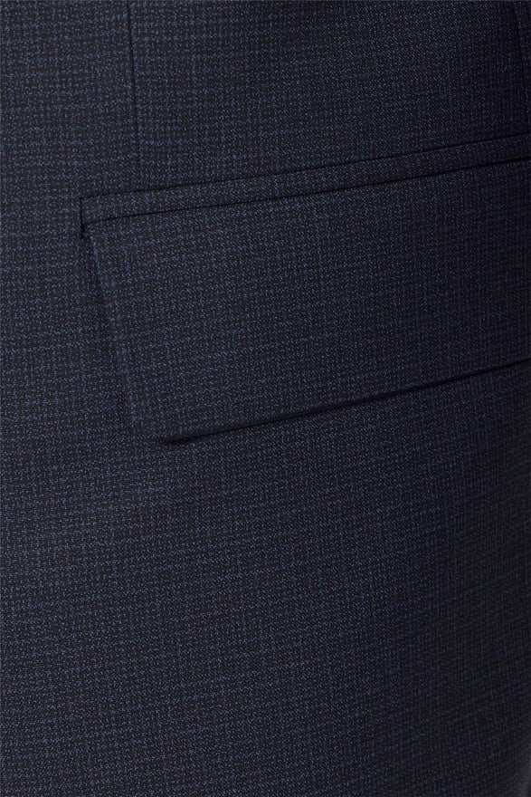 Lacivert Regular Desenli Sivri Yaka 6 Drop Takım Elbise