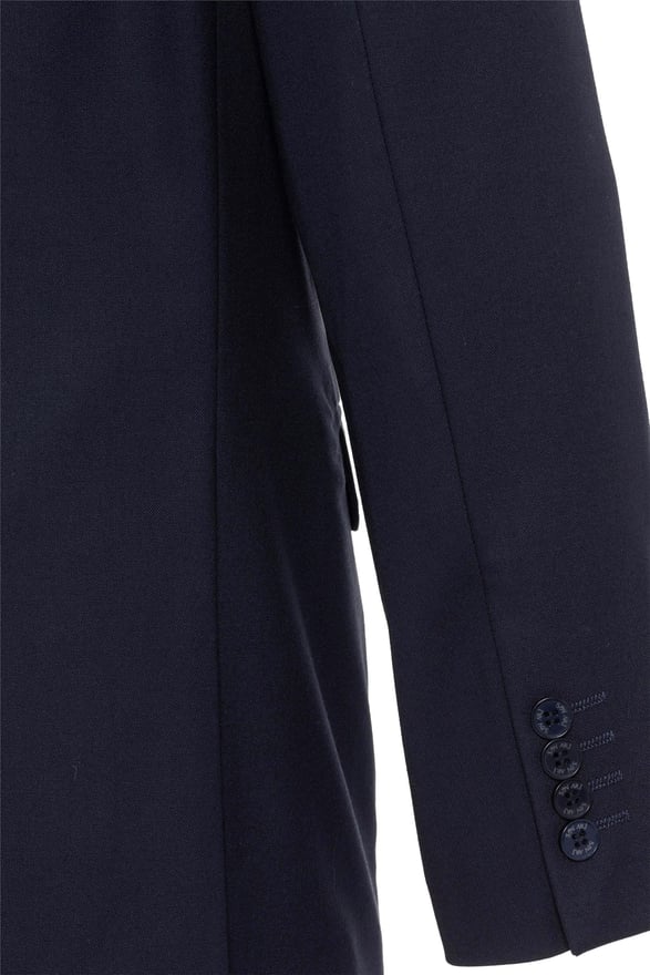 Lacivert Regular Düz Mono Yaka 4 Drop Takım Elbise