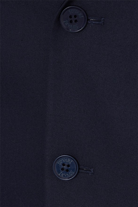 Lacivert Regular Düz Mono Yaka 4 Drop Takım Elbise