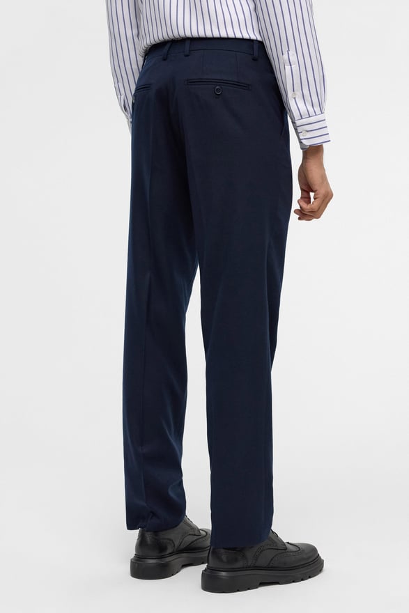 Lacivert Regular Düz Pantolon