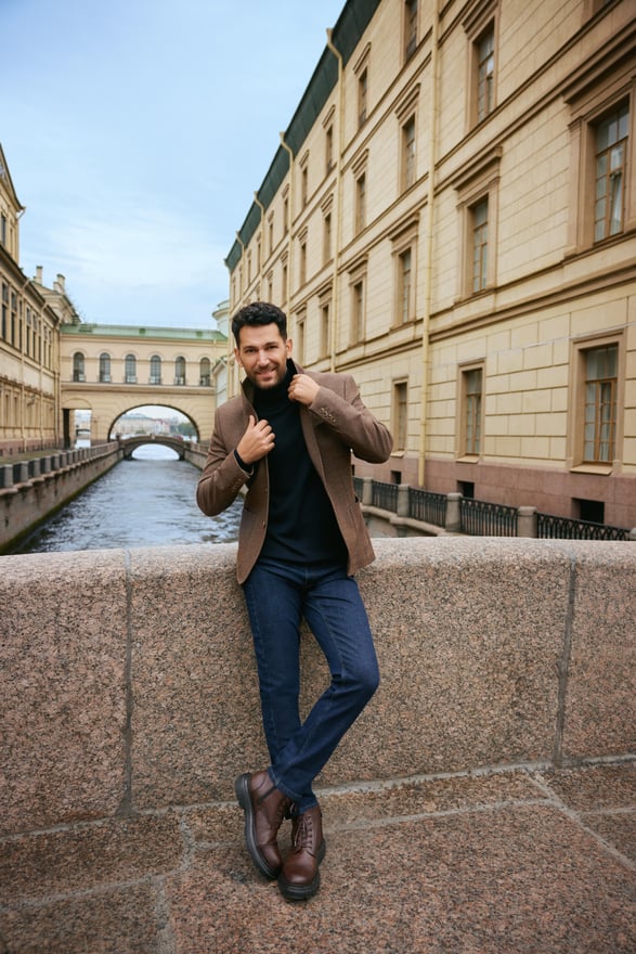 Lacivert Regular Düz Yarım Balıkçı Yaka Triko