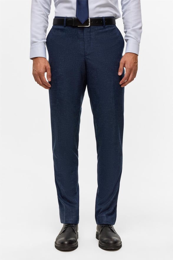 Lacivert Slim Desenli Mono Yaka 6 Drop Takım Elbise