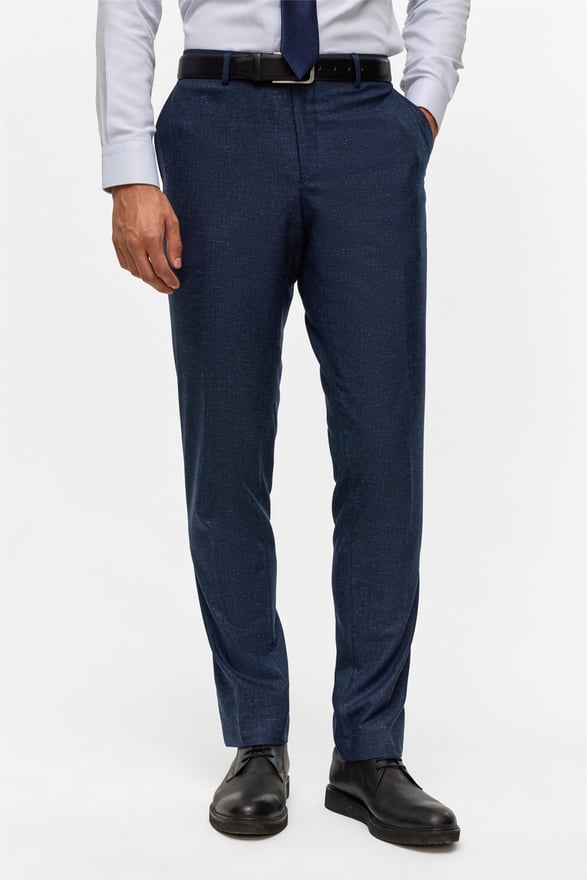 Lacivert Slim Desenli Mono Yaka 6 Drop Takım Elbise