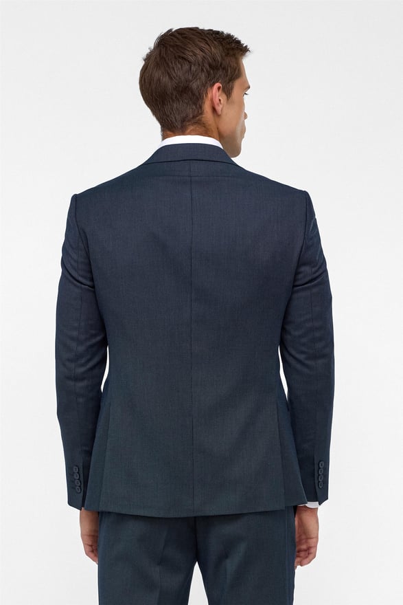 Lacivert Slim Desenli Mono Yaka 6 Drop Takım Elbise