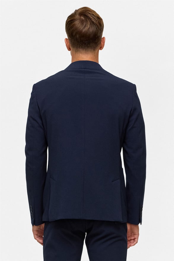 Lacivert Slim Desenli Sivri Yaka 6 Drop Jogger Pantolon