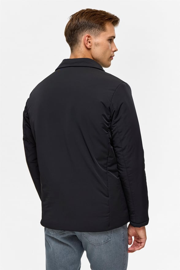 Lacivert Slim Düz Mont