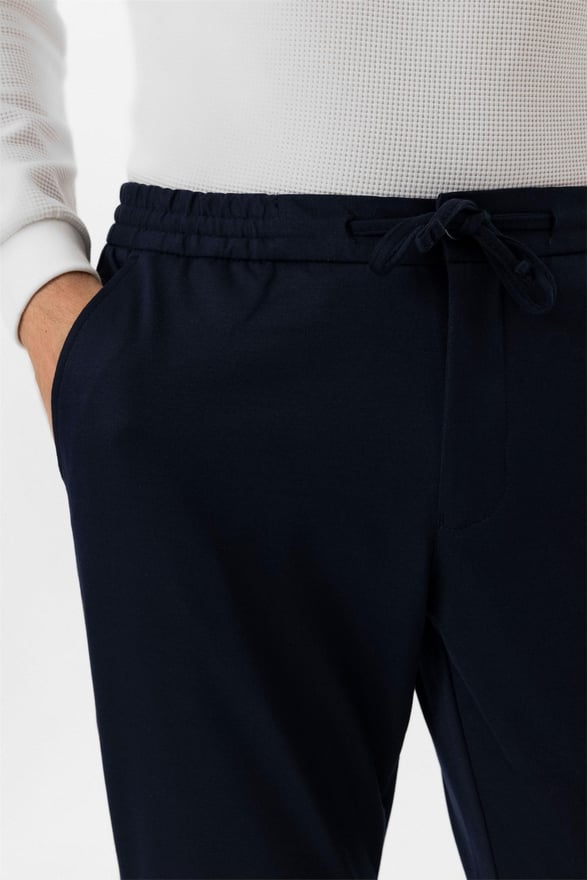 Lacivert Slim Düz Pantolon