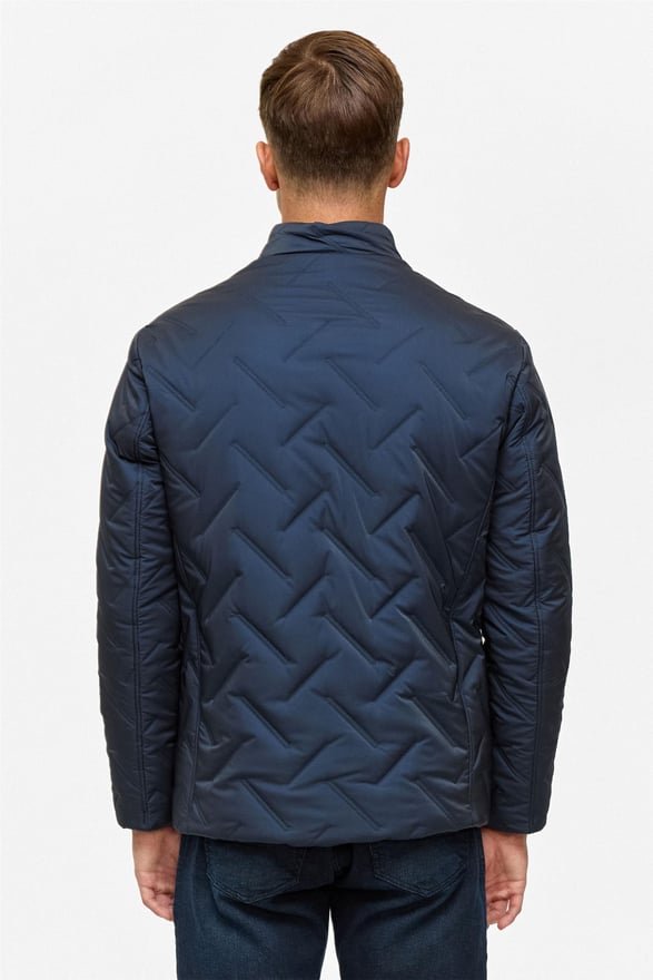 Lacivert Slim Kapitone Mont