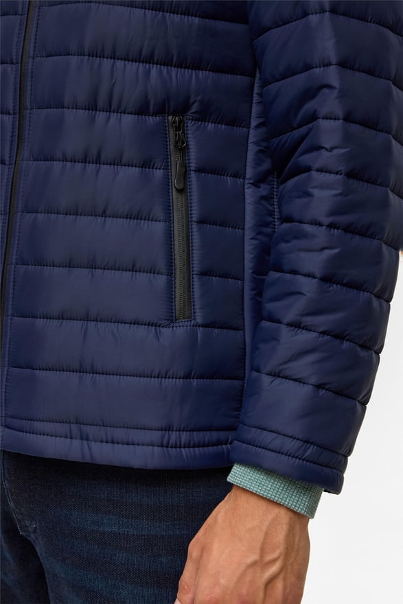 Lacivert Slim Kapitone Mont