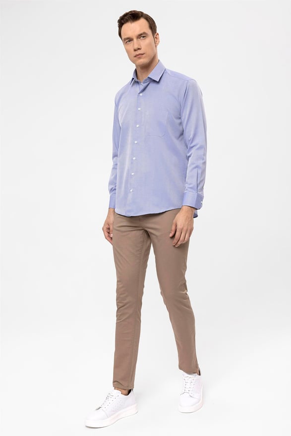 Mavi Regular Armürlü Klasik Yaka Gömlek