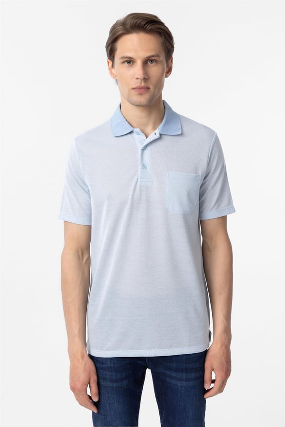 Mavi Regular Armürlü Polo Yaka Tişört
