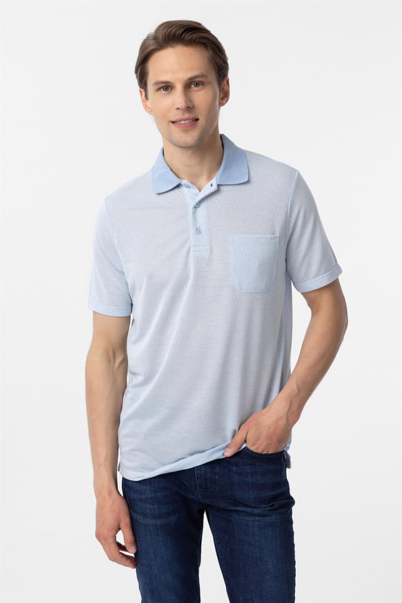 Mavi Regular Armürlü Polo Yaka Tişört