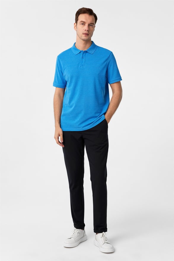 Mavi Regular Armürlü Polo Yaka Tişört