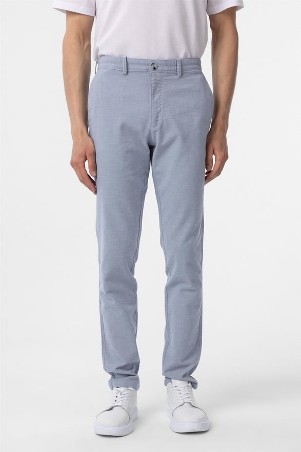 Mavi Slim Armürlü Pantolon