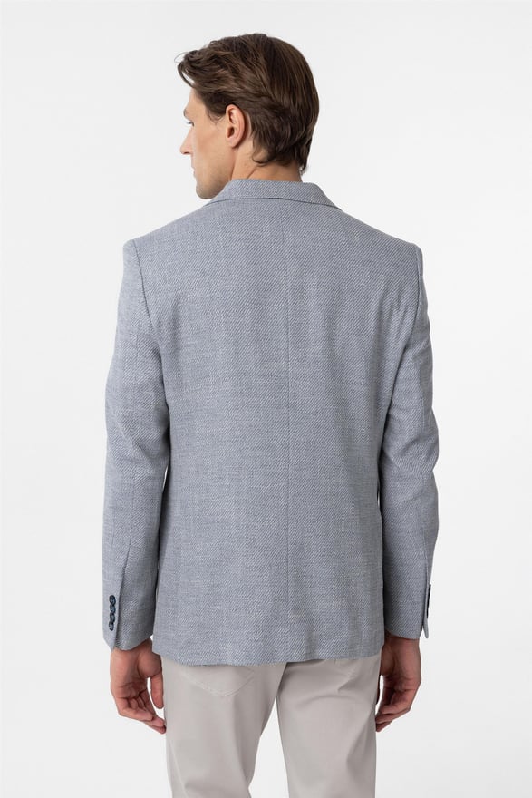 Mavi Slim Düz Mono Yaka 6 Drop Ceket