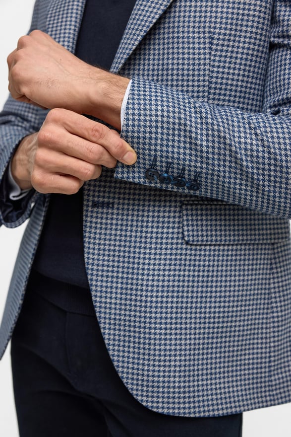 Parlament Mavi Slim Sivri Yaka 6 Drop Ceket