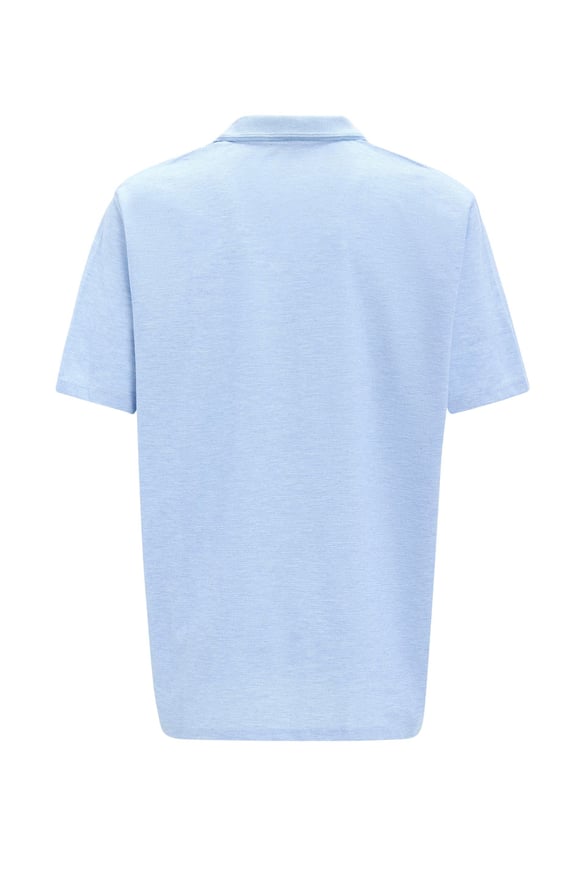 Saks Mavi Regular Armürlü Polo Yaka Tişört