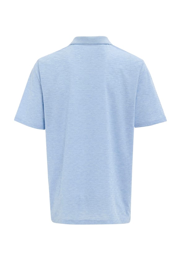 Saks Mavi Regular Armürlü Polo Yaka Tişört