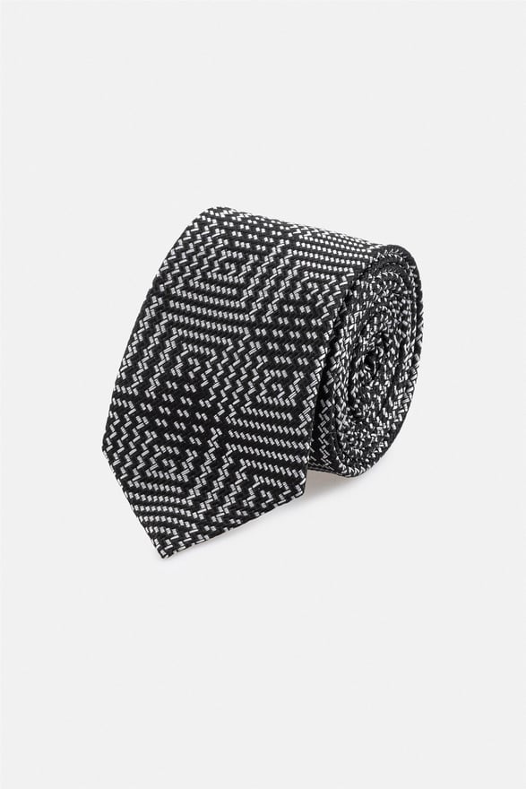 Siyah Baskılı Kravat