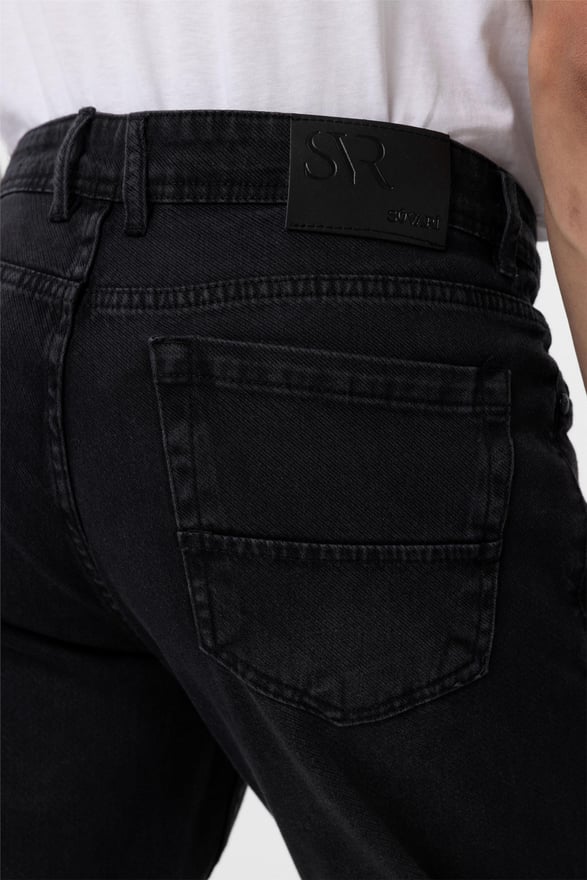 Siyah Regular Denim Pantolon