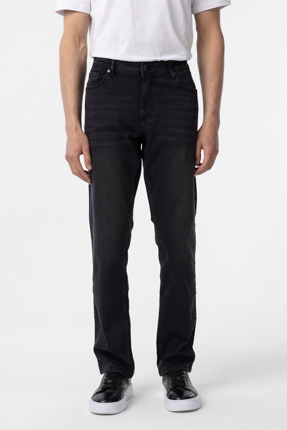 Siyah Regular Denim Pantolon