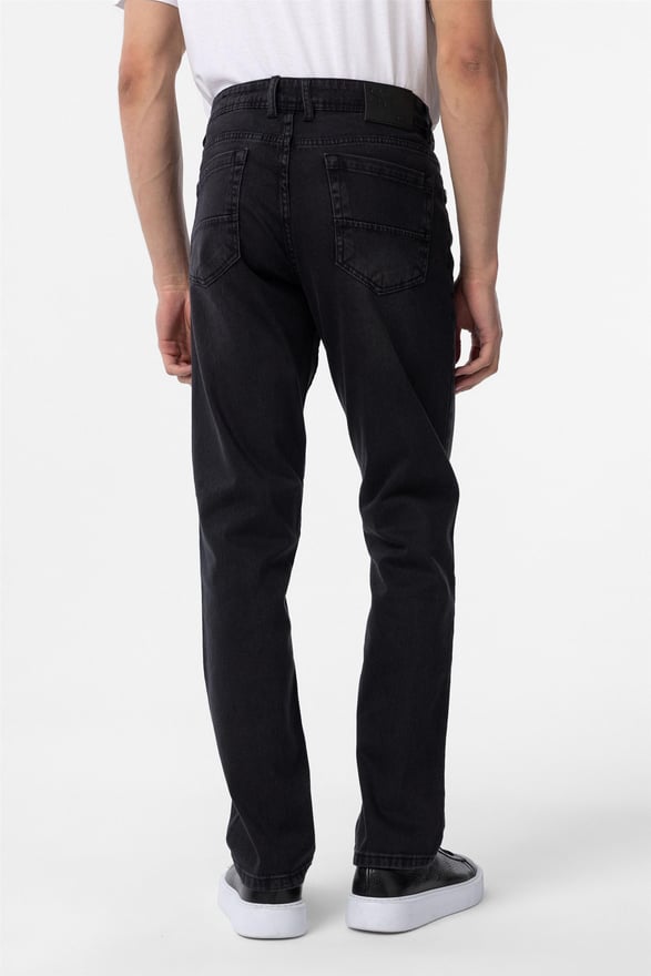 Siyah Regular Denim Pantolon