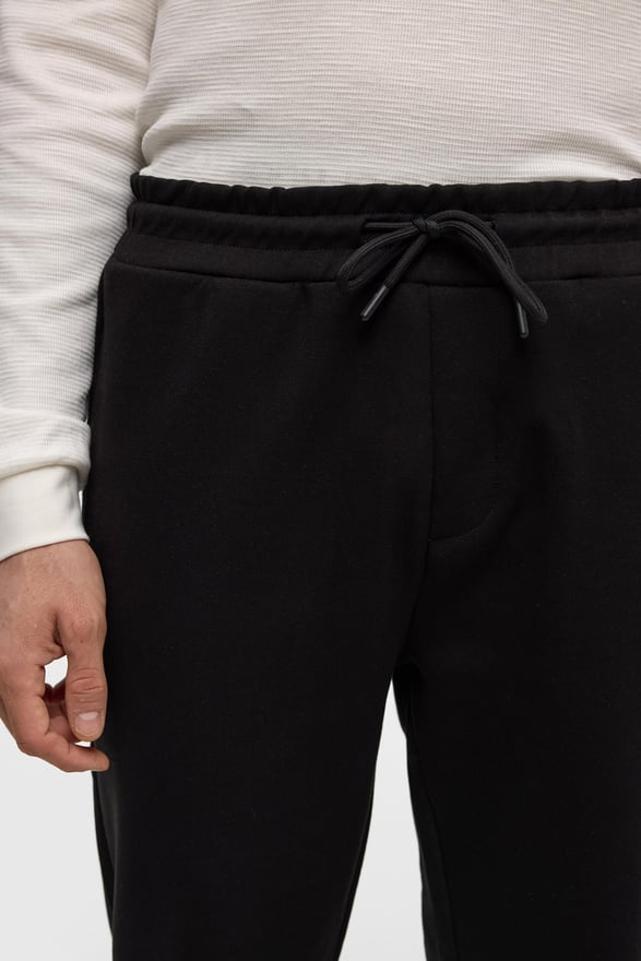 Siyah Regular Düz Jogger Pantolon