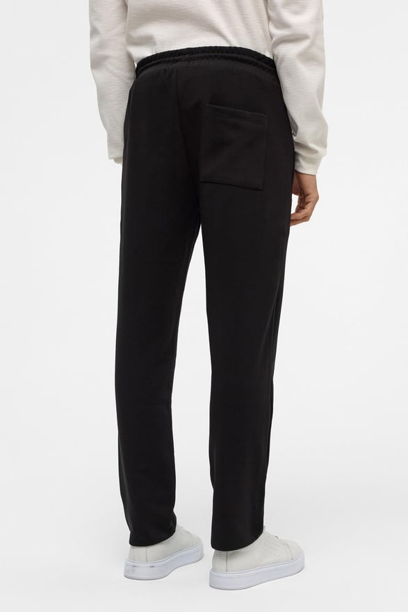 Siyah Regular Düz Jogger Pantolon