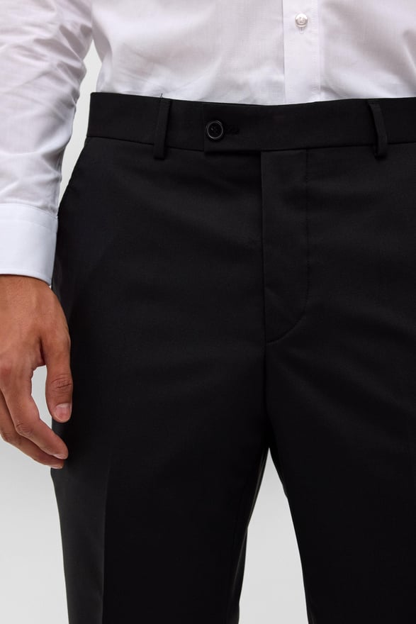 Siyah Regular Düz Pantolon