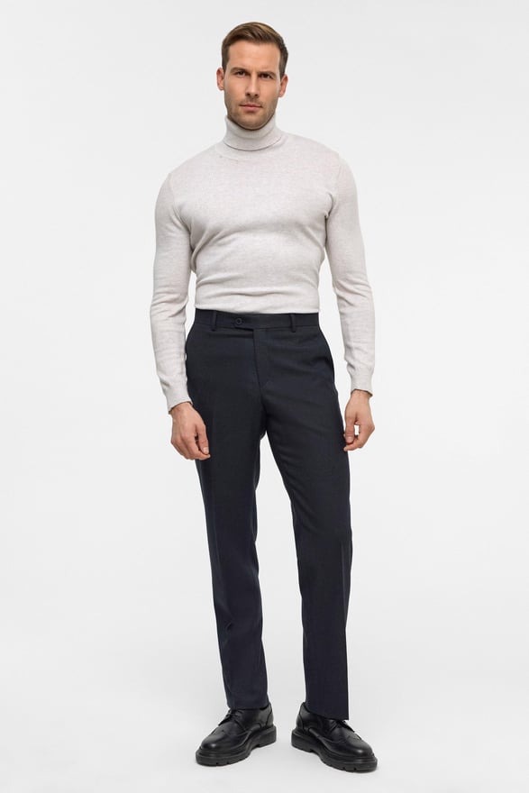 Siyah Slim 5 Cep Kalıp Düz Pantolon