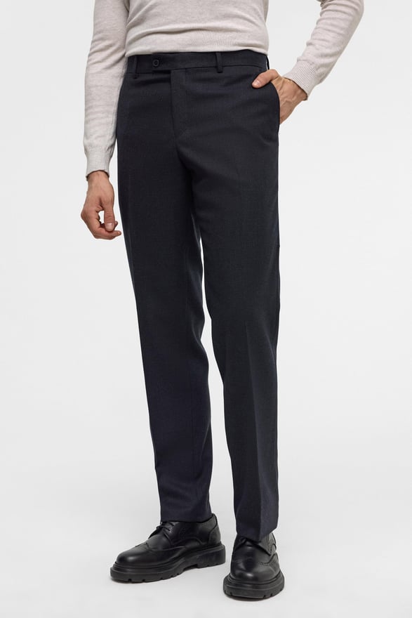 Siyah Slim 5 Cep Kalıp Düz Pantolon